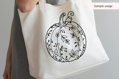 Hand Drawn Floral Pattern Pumpkin SVG Product Image 4