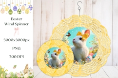 Easter Bunny Wind Spinner, Spring Wind Spinner Print Product Image 1