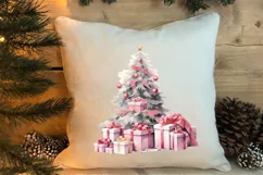 Pink Christmas gifts clipart sublimation, Christmas PNG Product Image 4