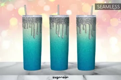 Blue Glitter Tumbler | Skinny 20 oz | Tapered | Straight Product Image 1