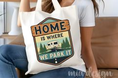 Home Is Where We Park It PNG, Vintage Camper Sublimation Product Image 4
