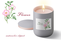 Blooming flowers watercolor clipart. Wildflowers Product Image 4