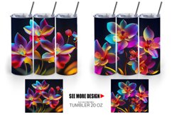 3D Crystal Orchid Flower | Tumbler Sublimation Wrap Product Image 5
