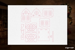 Christmas House Candle Holder SVG | Laser Cut | Glowforge Product Image 3