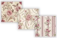 Lace Toile Digital Paper Pack, Elegant Vintage Lace &amp; Floral Product Image 4
