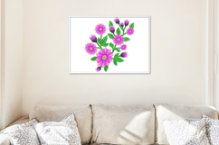 Purple Daisy Flower Embroidery Design Product Image 4