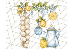 Mediterranean Cottagecore Kitchen PNG Clipart with Lemons Product Image 4