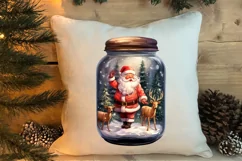 Christmas in Jar Watercolor Clipart , Christmas PNG Product Image 5