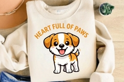 Heart Full of Paws Cute Dog Lover Shirt Design Product Image 4