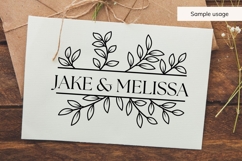Botanical Wedding Name Frame SVG Product Image 4