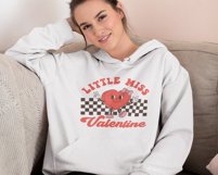 Little Miss Valentine SVG, Retro Valentine Girl Shirt Gift Product Image 2