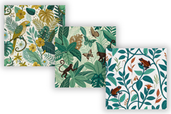 Tropical Rainforest Canopy Seamless Pattern, Hidden Wildlife Product Image 4