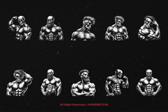 10 Bundle Dark Art Skull Bodybuilder Gym Muscle Workout Product Image 6