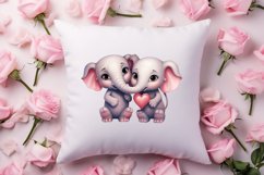 Couple Animal Valentines Day Clipart, Watercolor Couple Product Image 4