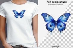 Blue butterfly png design for T-shirts Product Image 4
