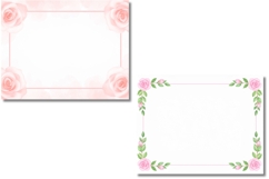 Watercolor Rose Flower Frame Backgrounds Product Image 4