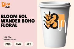 Bloom Sol Wander Boho Floral Monogram Product Image 1