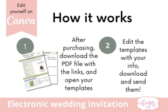 Floral Smartphone Wedding Invitation editable on Canva Product Image 4