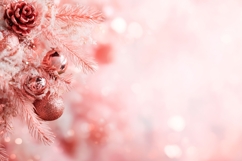 Pink Christmas Balls Background, Christmas Background Product Image 1