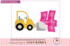 Winter Snowplough Numbers applique machine embroidery 2248B Product Image 3