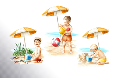 Kids on the beach Product Image 5