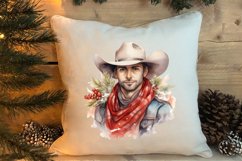 Western Christmas Cowboy Clipart Sublimation, Christmas PNG Product Image 4