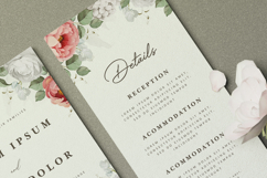 wedding invitation card set with wreath peonies flower Product Image 4