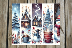 Christmas brushstroke | 4 xmas Sublimation Tumbler designs Product Image 4