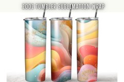 Pastel abstract 20 oz Skinny Tumbler Wrap Product Image 1