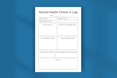 Daily Mental Health Check-In Log Canva Digital Planner Product Image 4