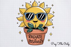 Positive amp Optimistic Sublimation Quote PNG Product Image 1