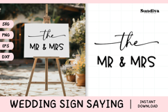Wedding Sign Saying SVG | The Mr &amp; Mrs Product Image 1