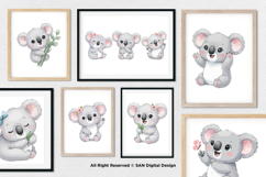 15 Bundle Watercolor Baby Koala Animal Sleeping Kids Cartoon Product Image 4