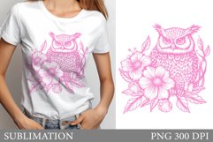 Owl Sublimation. Owl T-Shirt Sublimation Product Image 1