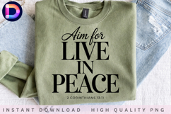 Aim for Live in Peace 2 Corinthians 13:11 Christian Bible Product Image 3