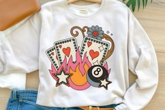 Retro Gambling Tattoo PNG | Vintage Casino Sublimation Product Image 1