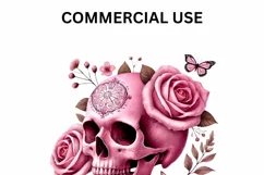 Cute Retro Pink Halloween Watercolor Clipart Product Image 5