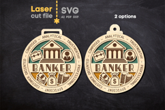Banker Medal SVG laser cut file for Glowforge Product Image 3