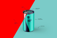 Slim 150ml Aluminium Can Mockup Product Image 4