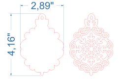 Christmas Ornament Snowflake SVG laser cut file for Glowforg Product Image 4