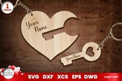 Valentine&#039;s Day Hearts Keychains | Laser Cut | Glowforge Product Image 4
