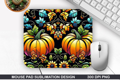 Pumpkin Mouse Pad, Halloween Mouse Pad PNG Design, Halloween Product Image 1