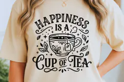 Happiness Is A Cup Of Tea Svg, Tea Lover Svg, Tea Time Svg. Product Image 5