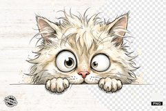 Whimsical Peeking Cat Png - Cats Clipart Product Image 1