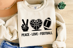 Peace Love Football Svg | Game Day Svg | Shirt Svg Product Image 4