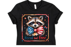 Feral but Free Svg Design | 4th of july svg | Shirt Svg Product Image 1
