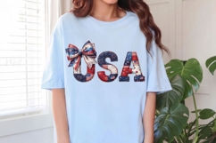 4th Of July USA PNG, Patriotic Coquette Bow Sublimation PNG. Product Image 3