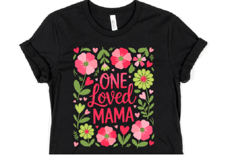 One loved Mama Svg Design | Svg Files for Cricut | Shirt Svg Product Image 3