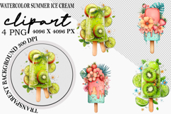 Whimsical Summer Ice Cream Clipart Png Product Image 1