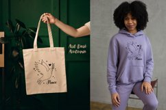 Dove peace sign. Celestial design| Svg, Dxf and Png files Product Image 3